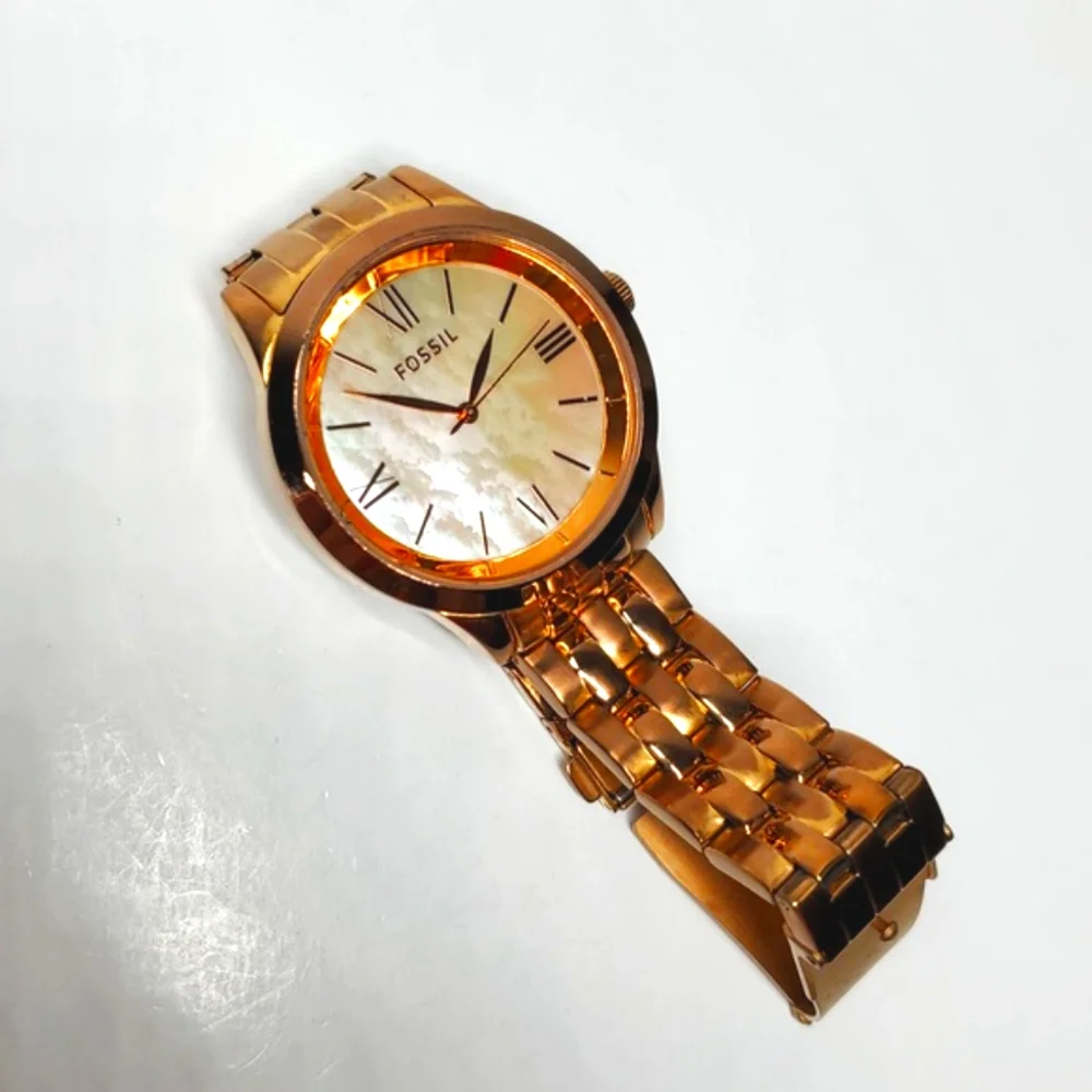 Fossil Watch BQ1756 Rose Gold Wristband Mother of Pearl
